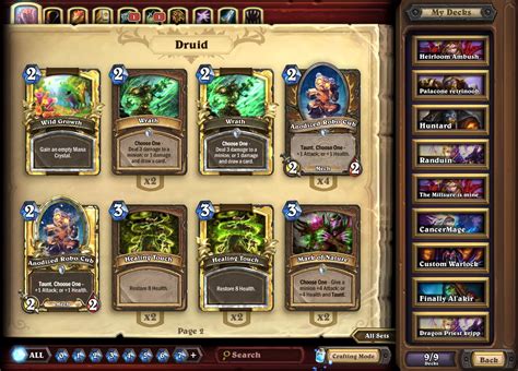 hearthstone card collection tracker.